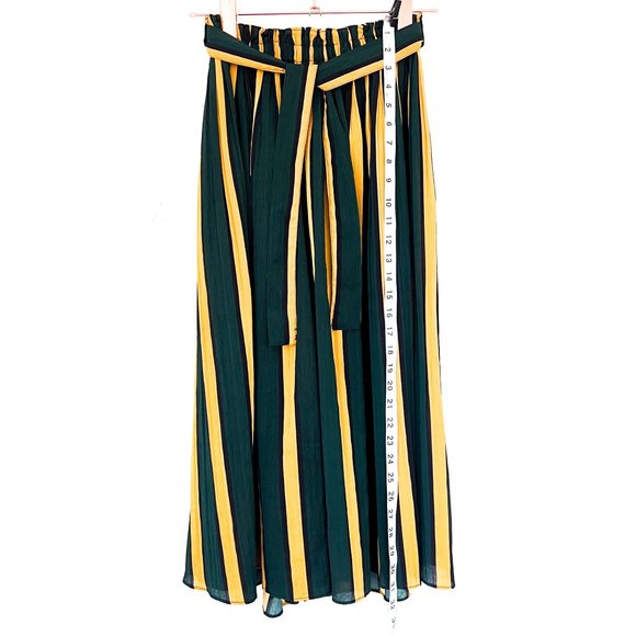 Zaful comfy palazzo pants striped w/elastic waist & tie - Picture 4 of 4